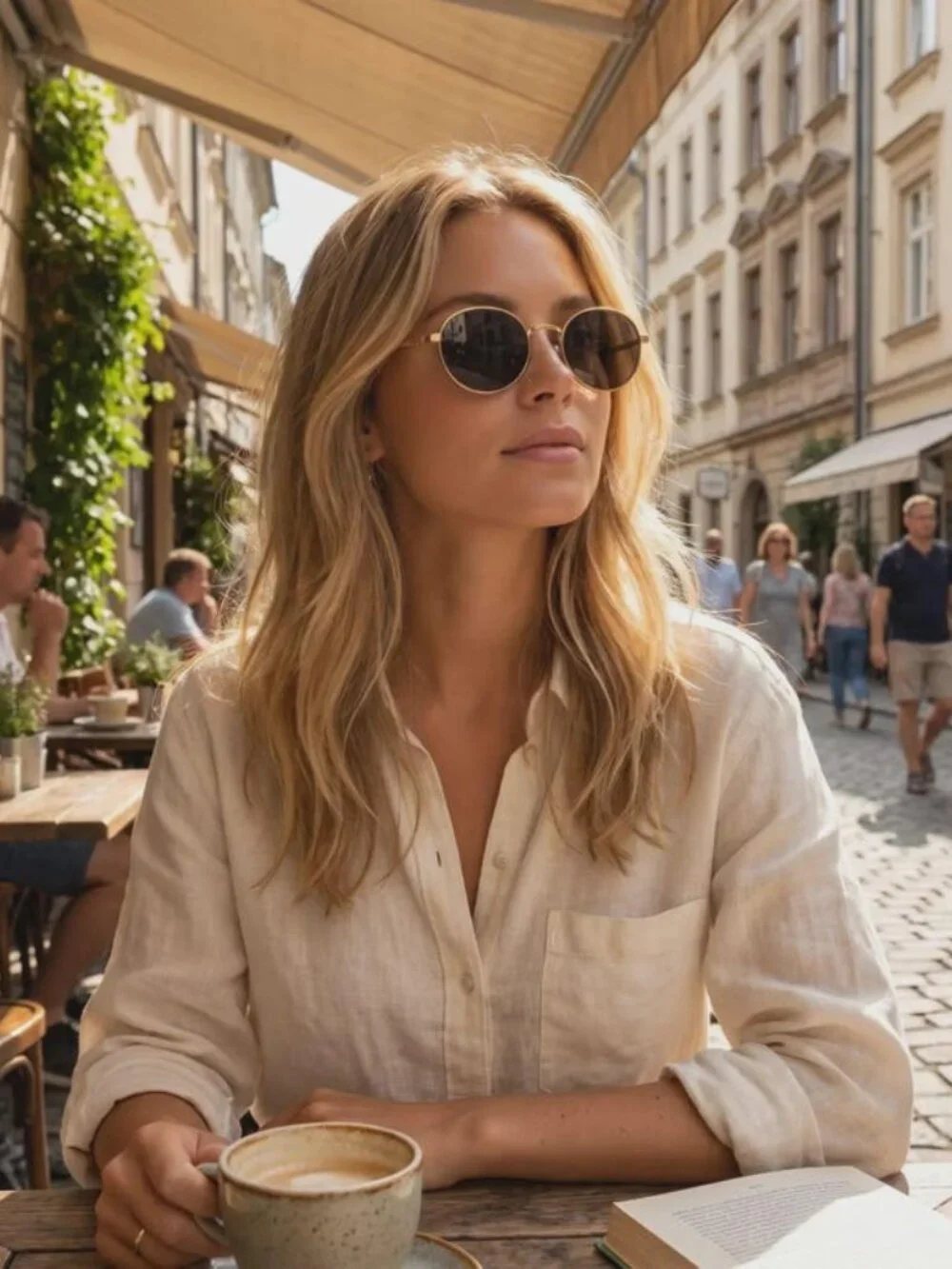 Retro Luxe Oval Sunglasses - Gold Metal Frame Vintage Shades